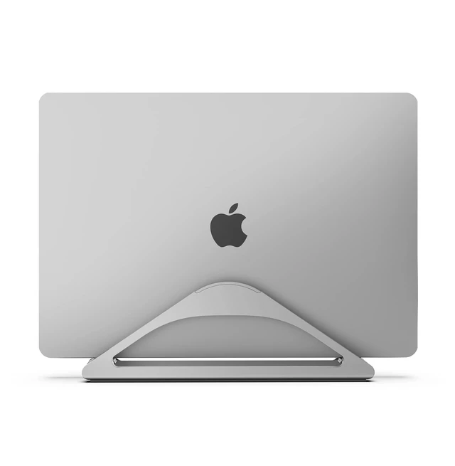 Alt view image 3 of 7 - HumanCentric Vertical Laptop Stand for Desks Space Grey, MacBook Adjustable | Upright Adjustable Holder to Dock Apple MacBook Stand, and Other Laptops to Organize Work & Home Office, Automatic Grip