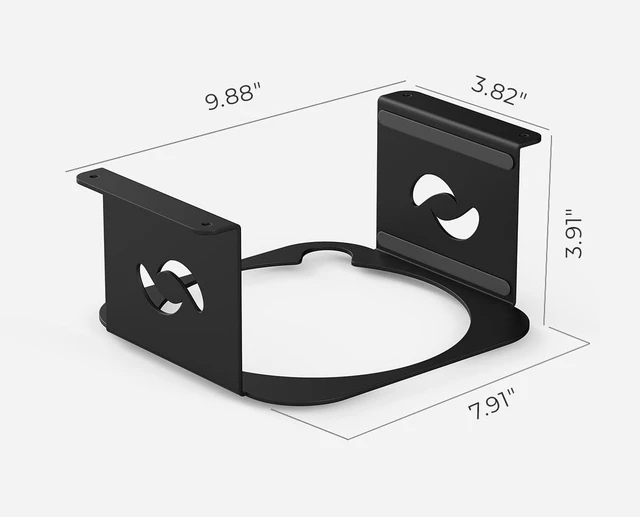 Alt view image 7 of 7 - HumanCentric Under Desk Mount Compatible with Mac Studio, M4 M3 M2 M1 | Mounting Stand Bracket, Heat Dissipation, Anti-Scratch, Secure or Hide with Holder Case