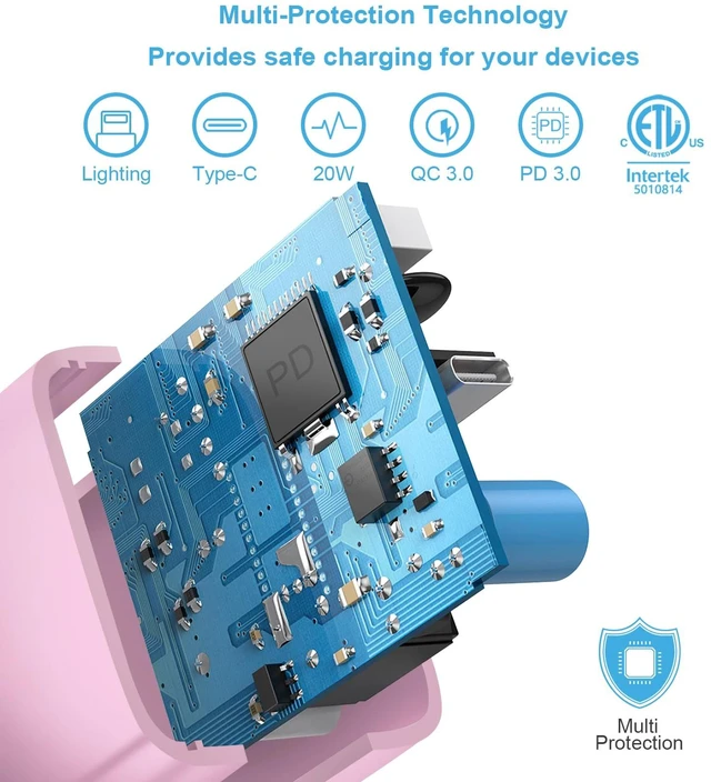 Alt view image 5 of 7 - 10FT iPhone Charger Fast Charging 3+3Pack 20W USB C Charger Block | Type C Cable & Lightning Cable Extra Long Cord Compatible with iPhone 17/16/15/14/13/12/11/Pro/Pro Max/AirPods