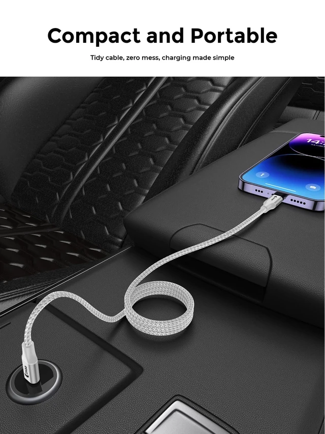 Alt view image 5 of 7 - OXAA USB C to Lightning Cable (MFi) 1m (3.3ft), 30W PD Fast Charging Magnetic Braided Cord, Suitable for iPhone 14 13 12 11 Pro Max, Plus, SE, iPad, AirPods, 480Mbps Data Sync, 2 Pack, Silver
