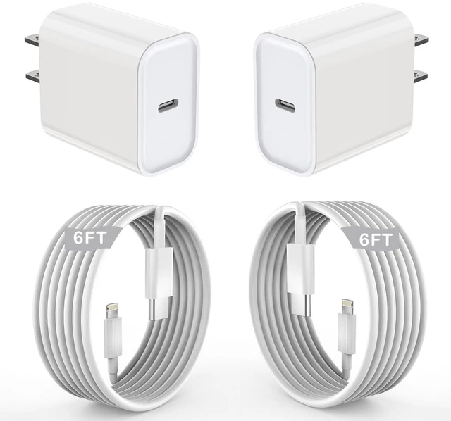 Main image of Fast Charging for iPhone 14 13 12 11,2PK MFi Certified, USB C Charger Block | with 6FT USB C to Lightning Cable Charging for iPhone 14/14 Pro Max/13/13 Pro Max/12/12 Pro Max/11/11Pro/XS/Max/XR/X,iPad
