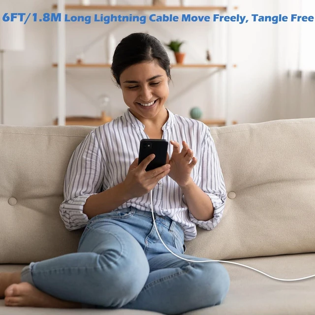 Alt view image 7 of 7 - Fast Charging for iPhone 14 13 12 11,2PK MFi Certified, USB C Charger Block | with 6FT USB C to Lightning Cable Charging for iPhone 14/14 Pro Max/13/13 Pro Max/12/12 Pro Max/11/11Pro/XS/Max/XR/X,iPad