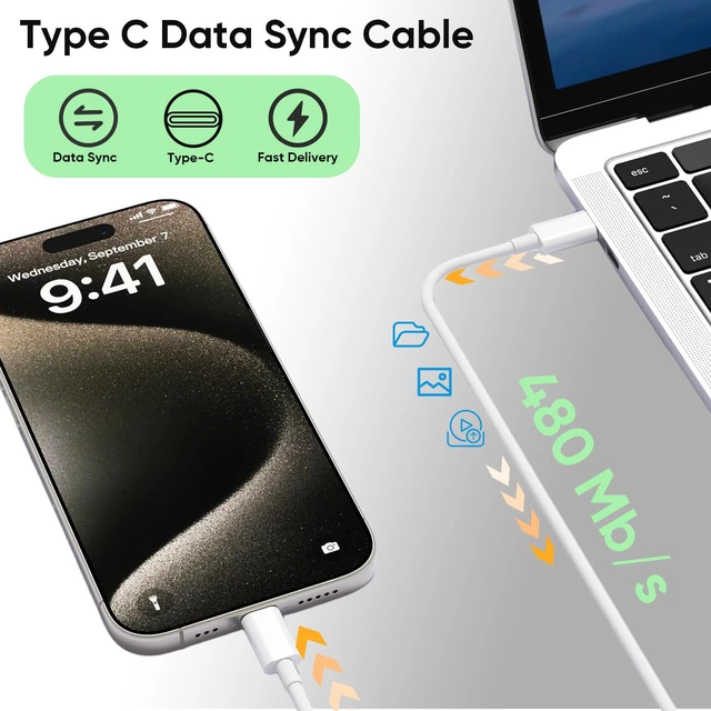 Alt view image 5 of 7 - USBC Charger for iPhone 17/16/15 Charger Fast Charging,2Pack 20W Apple Plug | 2Pack 20W Apple Fast TypeC Wall Chargers USBC Charging Cable Cord for iPhone17 Pro Max/Air/16 Pro/15Plus/iPad Pro/Air/Mini