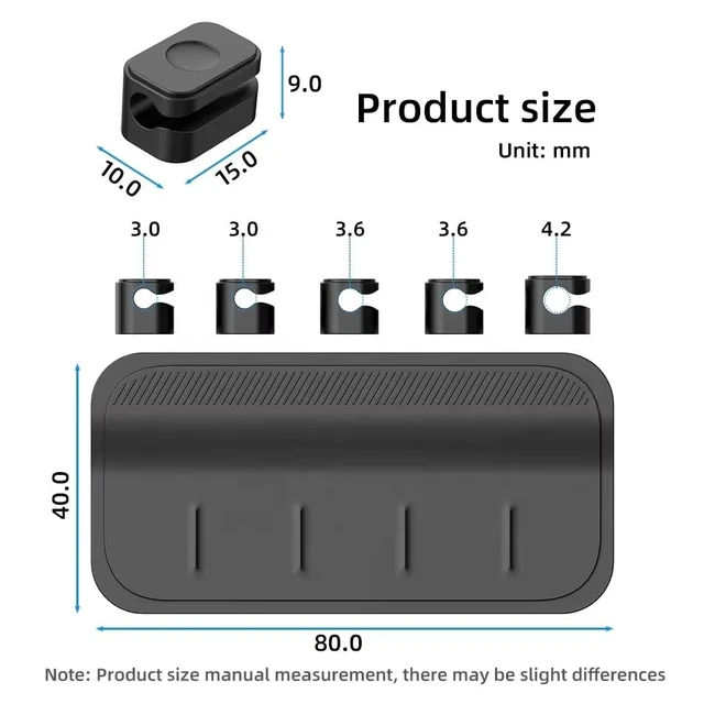 Alt view image 5 of 7 - Magnetic Cable Organizer (Minimalist) | Premium Silicone Desktop Cord Management Set | Versatile Magnetic Clips for Home, Office & Workspace | Strong Adhesion, Tidy Desk Solution (Blue)