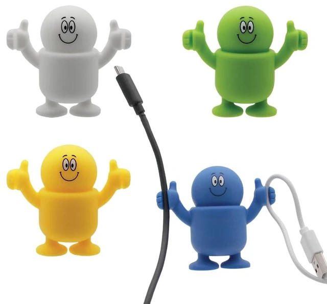 Main image of Cable Guy Cord Holder Set of 4, Silicone Cable Organizer with Sticky Feet, Removable & Repositionable