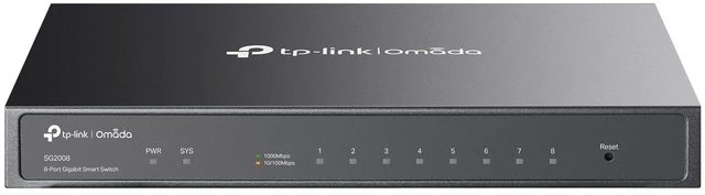 Main image of Omada TL-SG2008 V3, 8 Port Gigabit Smart Managed Switch | Omada SDN Integrated, IPv6, Static Routing, L2/L3/L4 QoS, IGMP & Link Aggregation, 5 yr Warranty