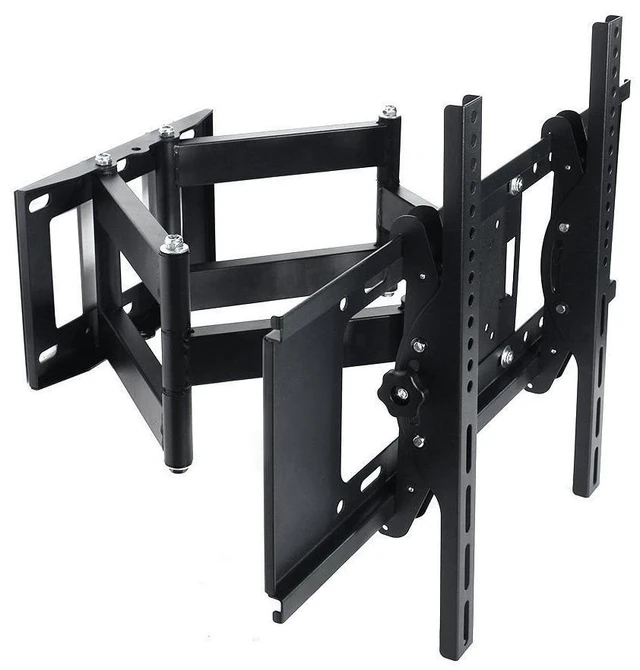 Main image of Henxlco Dual Arm Articulating Full Motion Tilt TV Wall Mount Swivel Bracket for Most 32 37 40 42 46 47 50 52 55 65", Some up to 70" Flat Screen Panel Plasma LCD LED TV with VESA up to 600x 400mm