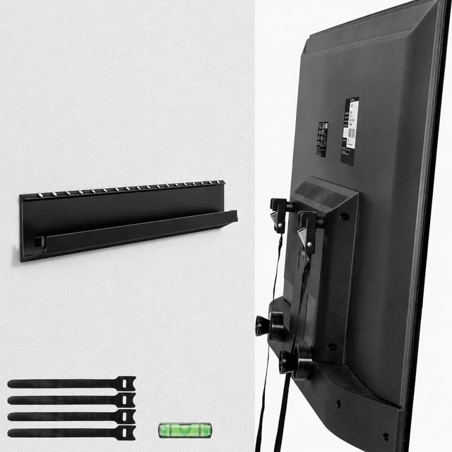 Main image of No Stud TV Wall Mount, 32-70 Inch TVs, No Drill, Holds Up to 130 lbs | Auto-Locking TV Bracket, 2X Wider for Stability, Studless Drywall Mount, Easy Nail Install, 1.2" Low Profile, With Hardware