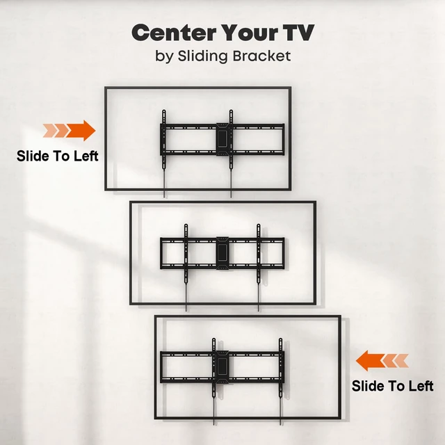 Alt view image 6 of 7 - Heavy Duty Tilting TV Wall Mount for 43-100 Inch TVs up to 165 lbs | 1.65"Ultra Slim Wall Bracket Fits 16"/18"/24" Studs, 0°~-8° Tilt,Max VESA 800x400mm