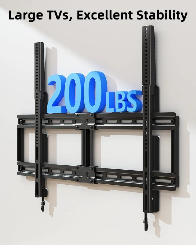 Alt view image 7 of 7 - HOME VISION Ultra Slim Fixed TV Wall Mount 40-100", VESA 800x600, 200 lbs | 0.86" Low Profile Design, Heavy Duty Steel Frame, Supports 200 lbs, Max VESA 800x600, Fits Large Flat TVs