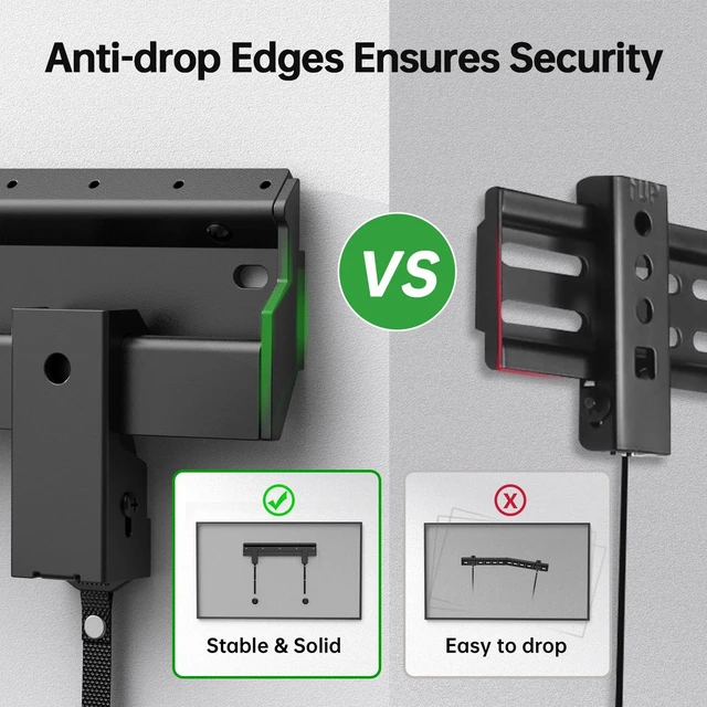 Alt view image 4 of 7 - No Stud TV Wall Mount Low Profile for Most 26-60" Televisions up to 100 lbs,No Dril Monitor Mount for Drywall, Studless Wall Mount Bracket Max VESA 400x400mm for Flat Screen&Curved TVs, Easy Install
