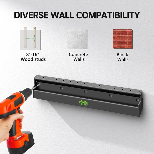 Alt view image 5 of 7 - No Stud TV Wall Mount Low Profile for Most 26-60" Televisions up to 100 lbs,No Dril Monitor Mount for Drywall, Studless Wall Mount Bracket Max VESA 400x400mm for Flat Screen&Curved TVs, Easy Install