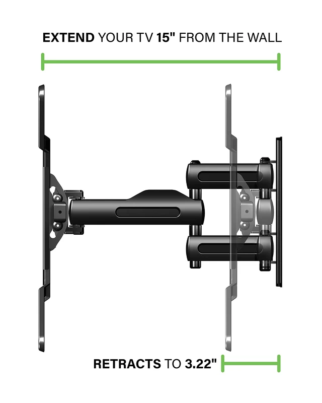 Alt view image 5 of 7 - Made for Amazon Universal Full-Motion TV Wall Mount for TVs up to 55" and Compatible with Amazon Fire TVs