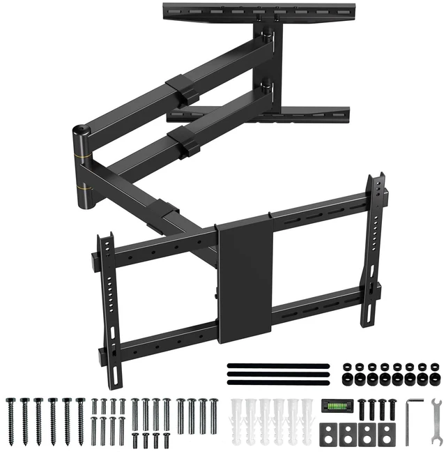 Main image of 47 Extra Long Arm TV Wall Mount for 37-80 Inch TV | Full Motion Corner TV Mount with Extension Articulating Arm, Swivel Tilt, Max VESA 600x400mm, Fits 16/18" Studs Up to 99 lbs