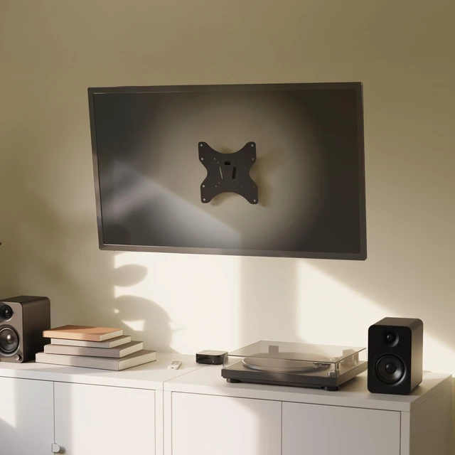 Alt view image 2 of 7 - Kanto LT100 Low-Profile Tilting TV Wall Mount for most 15 - 45 TVs - Supports TVs up to 50lbs - Sits 1.4 from the wall - Max VESA 200x200