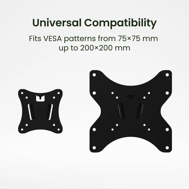 Alt view image 3 of 7 - Kanto LT100 Low-Profile Tilting TV Wall Mount for most 15 - 45 TVs - Supports TVs up to 50lbs - Sits 1.4 from the wall - Max VESA 200x200