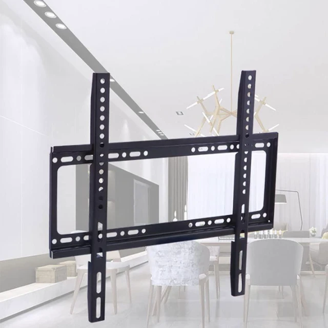 Alt view image 5 of 7 - Hoopever TV Mount Fixed for 26"-65" TVs, Universal Thin Wall Mount Bracket, Holds TV 1.25" from Wall, Pull String Locking System, Max VESA 470x430mm, Max Load 110 lbs