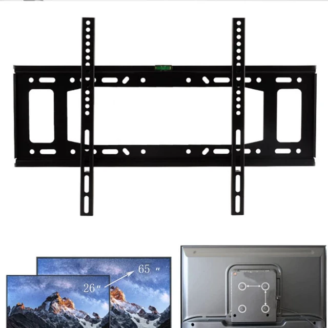 Alt view image 6 of 7 - Hoopever TV Mount Fixed for 26"-65" TVs, Universal Thin Wall Mount Bracket, Holds TV 1.25" from Wall, Pull String Locking System, Max VESA 470x430mm, Max Load 110 lbs