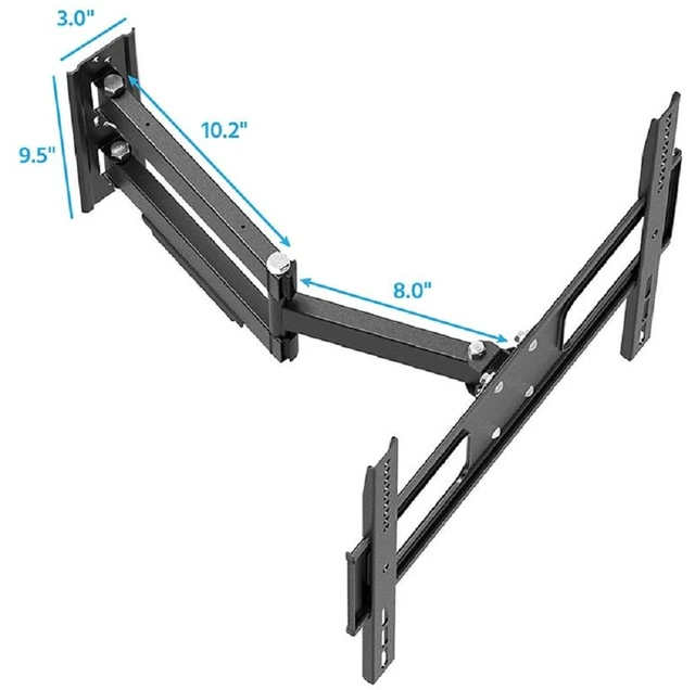Alt view image 3 of 7 - Monoprice Premium Full Motion TV Wall Mount Bracket Outdoor Waterproof, Corrosion Resistant for 32" to 100" TVs up to 110lbs, Max VESA 400x400