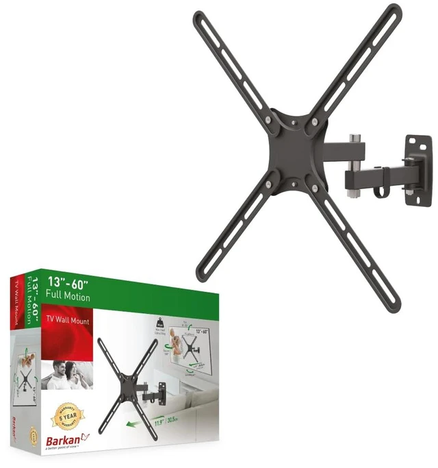 Main image of Barkan TV Wall Mount, 13-58 inch Full Motion Articulating - 4 Movement Screen Bracket, Holds up to 55lbs, Fits LED OLED LCD