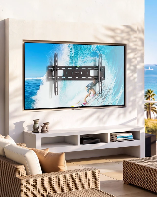 Alt view image 6 of 7 - monTEK Outdoor Weatherproof TV Wall Mount for 37-86" TVs up to 176lbs,Tilt | Tilting TV Wall Mount,2.2"Low Profile,Heavy Duty,Max VESA 600x400mm,96H Salt Spray Test,Stainless Steel Hardware