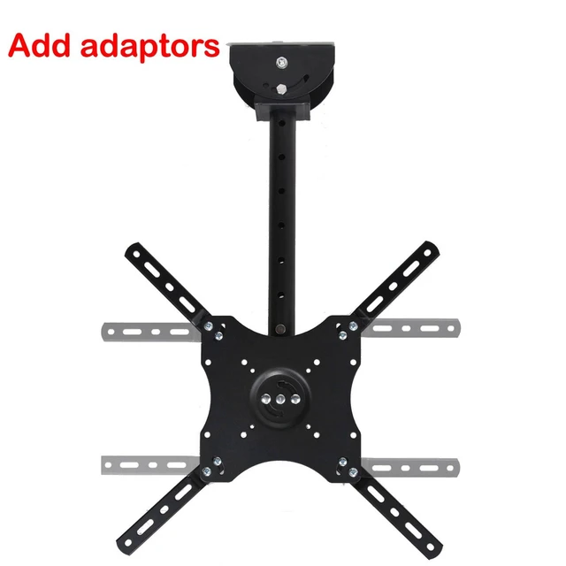 Alt view image 3 of 7 - VideoSecu Adjustable Ceiling TV Mount Fits Most 26-55" LCD LED Plasma Monitor Flat Panel Screen Display with VESA 400x400 400x300 400x200 300x300 300x200 200x200mm MLCE7N 1JS