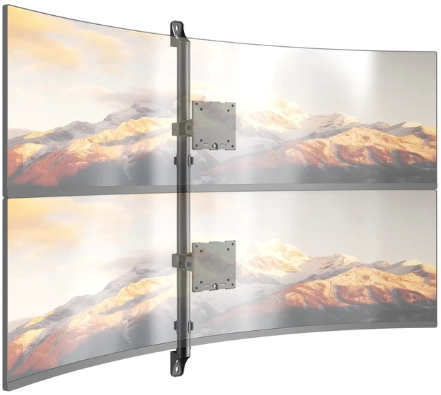 Main image of PUTORSEN Dual Monitor Wall Mount for 17-49" Screens | Supports Flat & Curved Screens, 44lbs per Arm, Heavy Duty, Height Adjustable, VESA 75/100mm, Black