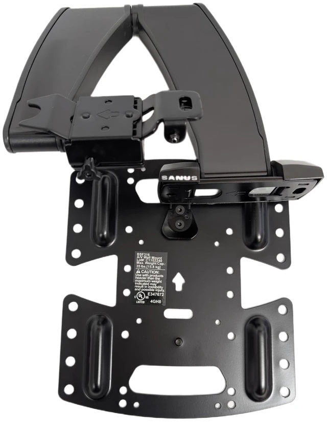 Alt view image 5 of 7 - SANUS Elite Advanced Full-Motion TV Wall Mount for 1943" TVs up to 35 lbs Tilts, Swivels & Extends 16" Black Brushed Metal Low Profile, Easy Install