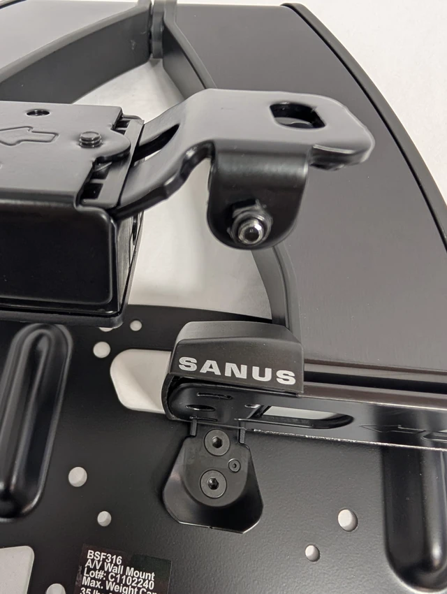 Alt view image 6 of 7 - SANUS Elite Advanced Full-Motion TV Wall Mount for 1943" TVs up to 35 lbs Tilts, Swivels & Extends 16" Black Brushed Metal Low Profile, Easy Install