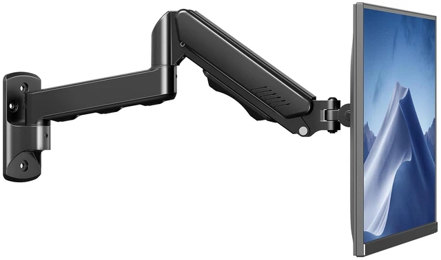 Main image of MOUNTUP Single Monitor Wall Mount for Max 32 Inch Computer Screen, Fully Adjustable Monitor Arm, Wall Mount Monitors Holder Support 4.4-19.8lbs Display, VESA Bracket Fit 75x75mm, 100x100mm