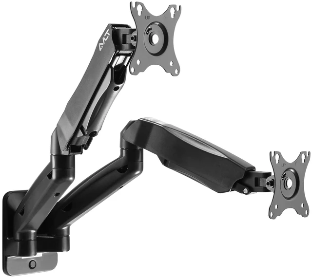Main image of AVLT Dual 17"-32" Monitor Wall Mount fits Two Flat/Curved Computer Screen | 19.8 lbs Full Motion Height Swivel Tilt Rotation Adjustable Arm - VESA/Cable Management