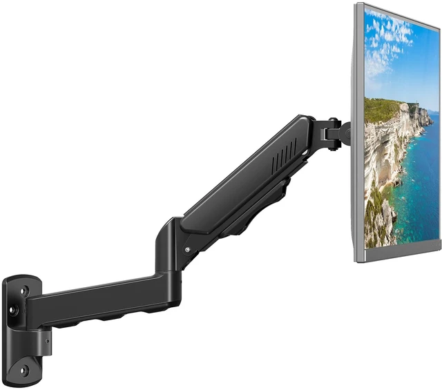 Main image of MOUNT PRO Monitor Wall Mount for 13 to 32 Inch Screens, Holds up to 19.8lbs | Single Monitor Mount with Tilt/Swivel/Rotation Adjustable, Gas Spring Wall Arm VESA Mount 75x75mm/100x100mm