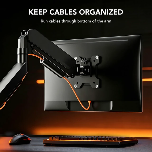 Alt view image 7 of 7 - Single Monitor Wall Mount for 17 to 32 inch Flat/Curved Computer Screens,Full Motion Adjustable Monitor Wall Arm Holds Up to 22lbs,VESA Wall Mount 75x75/100x100, Black