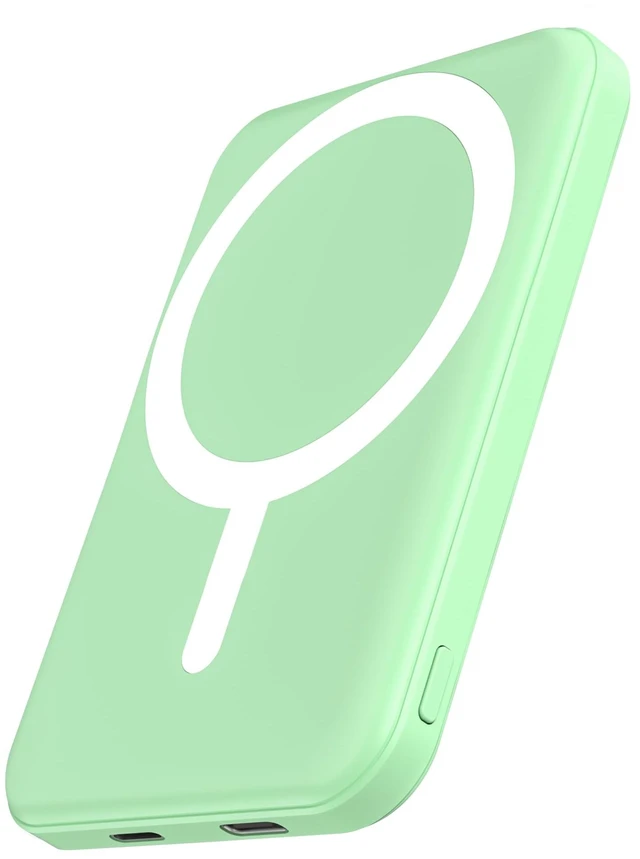 Main image of podorufor MagSafe Power Bank 5000mAh, Ultra-Slim Magnetic Portable Charger | 20W PD Fast Charging, Travel Essentials with USB-C Cable Wireless Battery Pack for iPhone 18/17/16/15/14/13/12 Series-Green