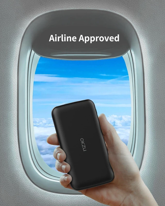 Alt view image 7 of 7 - OKZU 5V 2A Power Bank for Heated Vest, Jacket, Stadium Seats, Chair, 10000mAh Fast Charging Battery Pack for USB Heated Clothing, Heated Blanket, Coat, Sleeping Bag