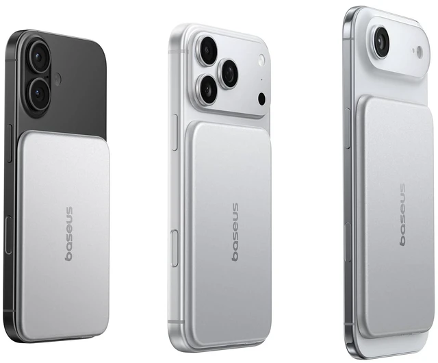 Main image of Baseus Picogo Air AM71 CCC Certified 5000mAh Ultra Slim Power Bank 0.27 " | Magnetic Wireless Charging, Built-in 22.5W USB-C Cable, Fast charging, Compatible With iPhone 18/17/16/15/14/13 Only