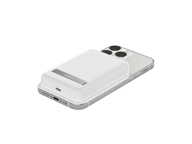 Alt view image 4 of 4 - Belkin 5000mAh 7.5W MagSafe Power Bank with Kickstand | Wireless Charging Battery Pack, iPhone 17, Air, Pro, Pro Max, iPhone 16, AirPods, Apple Watch, Pixel 10, Magnetic
