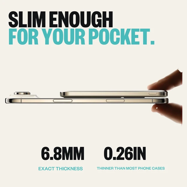 Alt view image 3 of 7 - BMX SolidSafe Air Semi-Solid Power Bank, 5000mAh Qi2 (Silver) | World's thinnest semi-solid 5000mAh at 6.8mm; semi-solid-state safety; MagSafe-compatible 15W Qi2; 20W USB-C; titanium shell