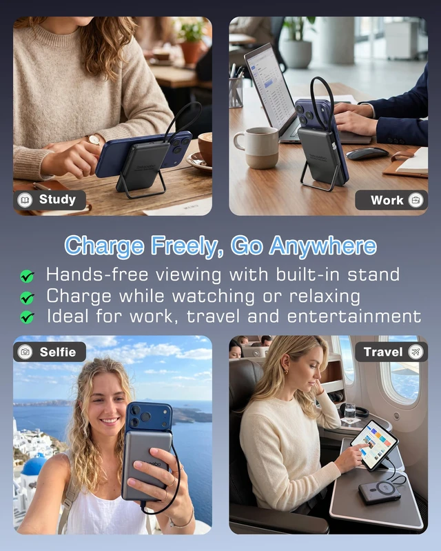 Alt view image 7 of 7 - TmtopeboSSB10 10000mAh Semi-Solid-State Qi2 Certified Wireless Power Bank | Portable Fast Charging; semi-solid; 25W wireless/30W USB-C; air-approved; Apple/Samsung/Google/moto/watches/MagSafe/Qi2