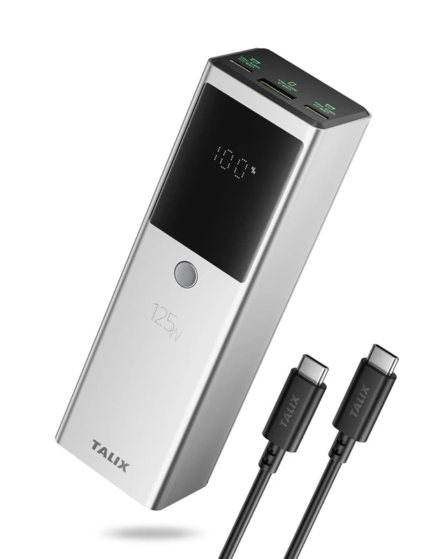 Main image of TALIX Laptop Power Bank, 12800mAh Portable Charger with 240W USB-C Cable | 3-Port, 100W PD Fast Charging Battery Pack, 125W Max for Moto, Flight-Ready, for iPhone 17 Series, MacBook, and More