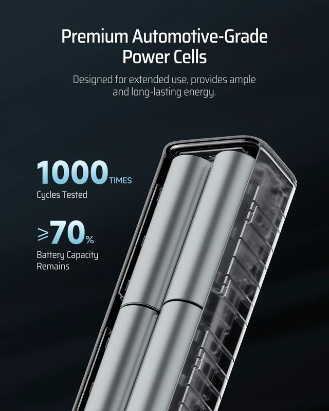 Alt view image 7 of 7 - CUKTECH 10 Power Bank 10000mAh(4S1P), 100W USB C Portable Charger with Smart Display, PD3.0 Fast Charging External Battery Pack for iPhone 16/15/14/13, Samsung, MacBook, Dell, Steam Deck and More