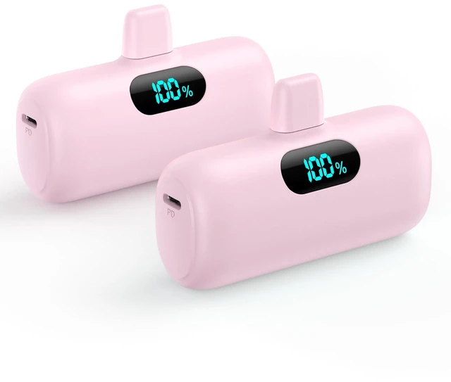 Main image of Mini Portable Charger for iPhone 14/13 Series,Upgraded 5000mAh PD Fast Charging Battery Pack,LCD Display Cute Power Bank Portable Phone Charger for iPhone 14/14 Pro Max/13/12 Pro/11/XS/XR/X/8/7/6