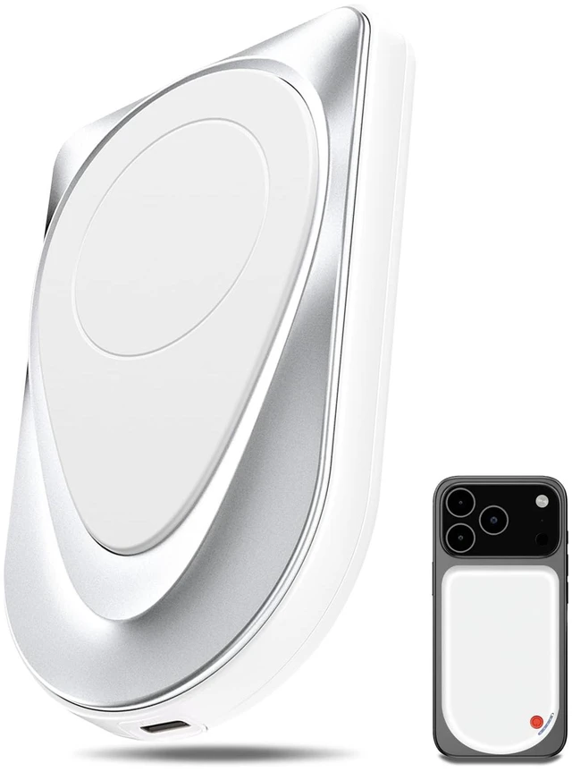 Main image of BelleRise Magnetic Portable Charger, 10000mAh Wireless Power Bank USB-C Cable, MagSafe-Compatible Battery,Portable Charger Power Bank for iPhone 17/16/15/14/13/12 Series, Samsung,Android (White)