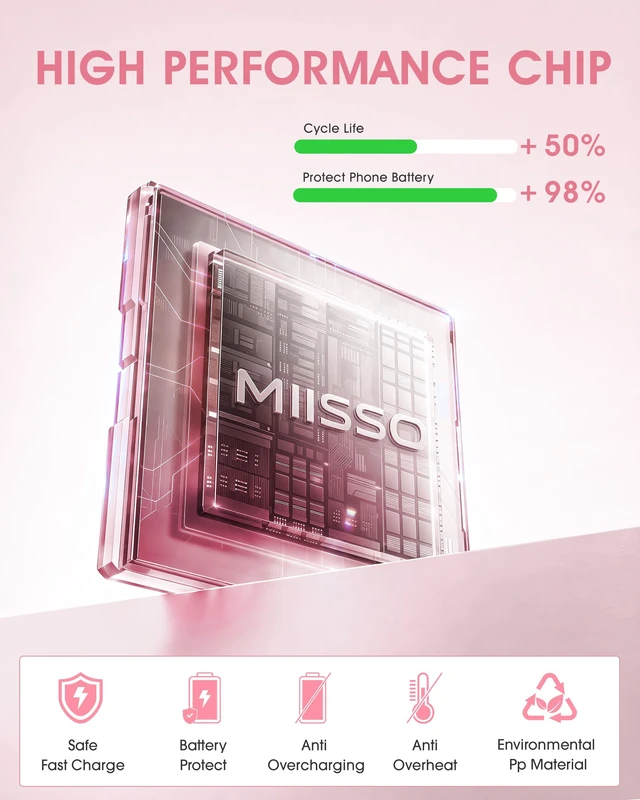 Alt view image 3 of 7 - miisso Ultra Slim 5000mAh Power Bank, Built-in Cables & AC Plug,Red | Pocket Size Portable Charger,Mini Phone Charger,Travel Essential,USB C External Battery Pack Compatible with iPhone,Samsung