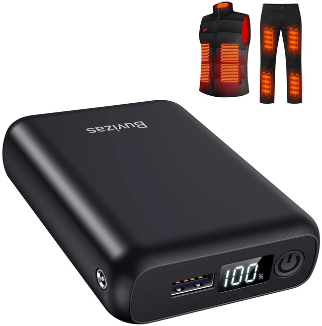 Main image of Buvizas 7.4V 18400mAh Heated Vest Battery Pack, Portable Battery Pack for Heated Vest Compatible with ORORO, Power Bank for Heat Jacket for Sevdiea, for Topdot, for Wulcea(No 5V/12V)