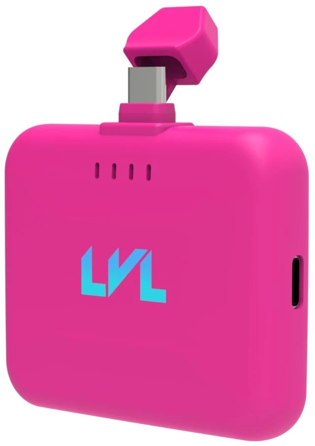 Alt view image 7 of 7 - LLEVVELL Spark Portable Charger for iPhone 17/16/15 USB C 2500mAh Power Bank with LED Indicators 2.4A Fast Charging Mini Portable Charger with Pass Through Technology LVL 25 (Pink)