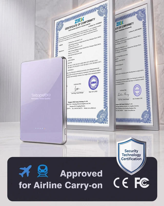 Alt view image 7 of 7 - TmtopeboMagSlim 0.35in 5000mAh Semi-Solid Wireless Fast Charging Power Bank | Adopt safer semisolid state battery,15W Wireless+20W USBC Fast Charging,for iPhone/Samsung/Google/Moto,Watch,Qi2/MagSafe