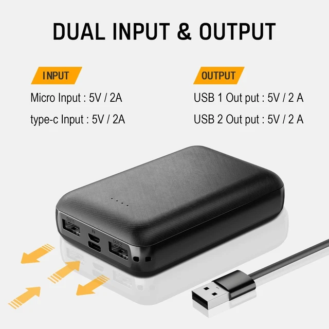 Alt view image 7 of 7 - Lyzuepely Rechargeable Battery for Heated Vest 10000 mAh Power Bank for Heated Jacket Heating Electric Vest Coat Hoodies Battery Pack for Man Women Heated Clothing
