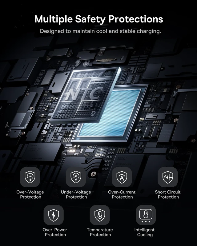 Alt view image 6 of 7 - Baseus PicoGo Mini Power Bank, 20000mAh 45W PD Portable Charger Built-in USB-C Cable, Travel Essential Compact Battery Pack, Fast Charging for iPhone Duo/18/17/16/15 Samsung S26/S25