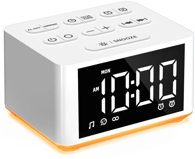 Main image of 3-in-1 Sound Machine White Noise Machine Dual Alarms 12 Color Night Lights 30 Soothing Sounds 15 Wake Up Sounds 32 Volume for Baby Adults Kids Sleep Timer Memory Function Backup Battery Alarm Clock